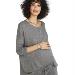 Hatch Long Sleeve Waffle Knit Henley Sz 0(M)